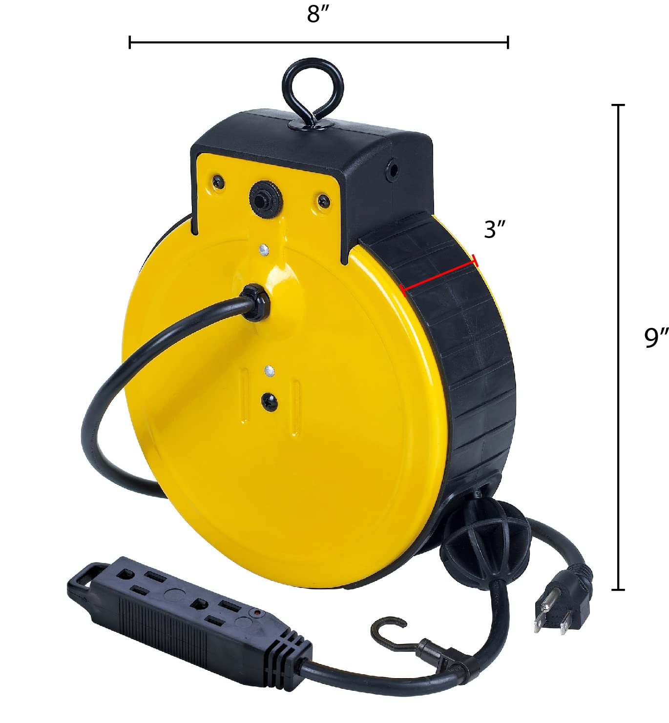Alert 3225ATC Retractable Cord Reel, 25 Foot 16/3 SJT Cord with